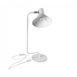 Lampki-biurkowe - stylowa lampka biurkowa biała e14 10w nedia 34476 kanlux