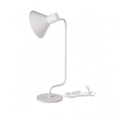 Lampki-biurkowe - stylowa lampka biurkowa biała e14 10w nedia 34476 kanlux 