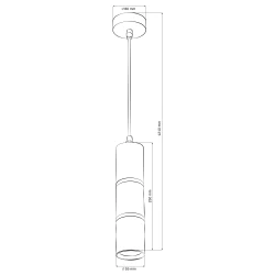 Oswietlenie-sufitowe - czarna lampa wisząca bamboo gu10 324320 polux 