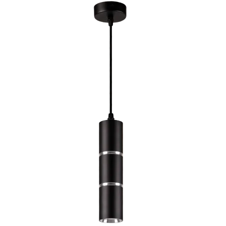 Oswietlenie-sufitowe - czarna lampa wisząca bamboo gu10 324320 polux 