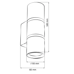 Kinkiety-do-salonu - czarny kinkiet bamboo 2xgu10 324344 polux 