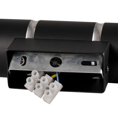 Kinkiety-do-salonu - czarny kinkiet bamboo 2xgu10 324344 polux 