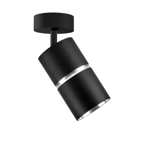 Kinkiety-do-salonu - czarna lampa ścienno-sufitowa z ruchomym kloszem bamboo gu10 324573 polux 