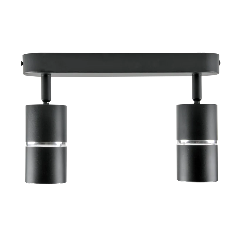 Kinkiety-do-salonu - czarna lampa ścienno-sufitowa bamboo 2xgu10 324580 polux firmy POLUX GOLDLUX 