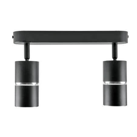 Kinkiety-do-salonu - czarna lampa ścienno-sufitowa bamboo 2xgu10 324580 polux 