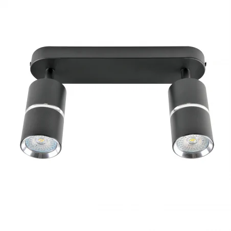 Kinkiety-do-salonu - czarna lampa ścienno-sufitowa bamboo 2xgu10 324580 polux 