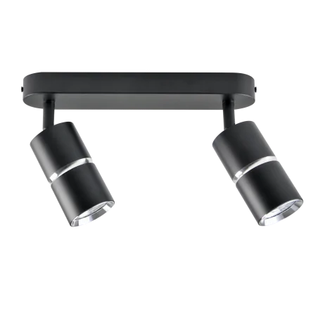 Kinkiety-do-salonu - czarna lampa ścienno-sufitowa bamboo 2xgu10 324580 polux 