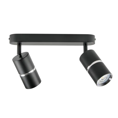 Kinkiety-do-salonu - czarna lampa ścienno-sufitowa bamboo 2xgu10 324580 polux 