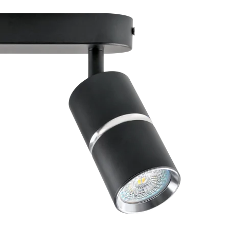 Kinkiety-do-salonu - czarna lampa ścienno-sufitowa bamboo 2xgu10 324580 polux 