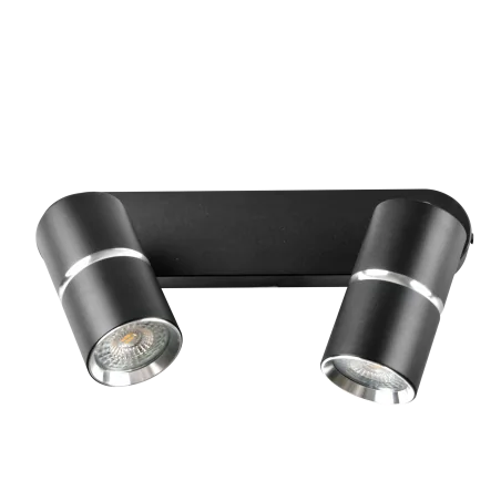 Kinkiety-do-salonu - czarna lampa ścienno-sufitowa bamboo 2xgu10 324580 polux 