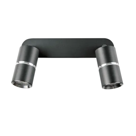 Kinkiety-do-salonu - czarna lampa ścienno-sufitowa bamboo 2xgu10 324580 polux 