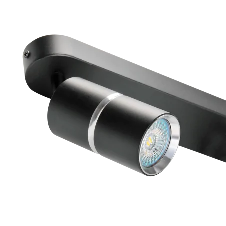 Kinkiety-do-salonu - czarna lampa ścienno-sufitowa bamboo 2xgu10 324580 polux 