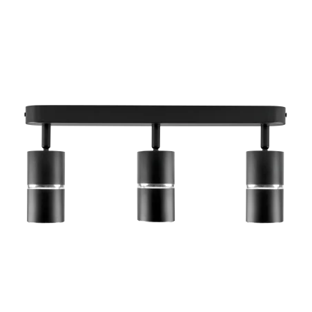 Kinkiety-do-salonu - czarna lampa ścienno-sufitowa bamboo 3xgu10 324597 polux 