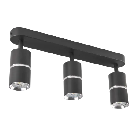 Kinkiety-do-salonu - czarna lampa ścienno-sufitowa bamboo 3xgu10 324597 polux 