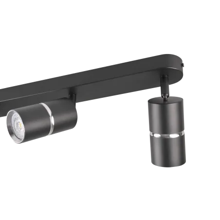 Kinkiety-do-salonu - czarna lampa ścienno-sufitowa bamboo 3xgu10 324597 polux 