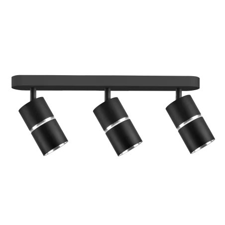 Kinkiety-do-salonu - czarna lampa ścienno-sufitowa bamboo 3xgu10 324597 polux 