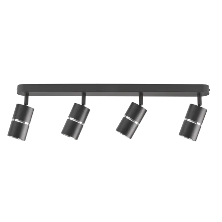 Kinkiety-do-salonu - czarna lampa ścienno-sufitowa bamboo 4xgu10 324603 polux 