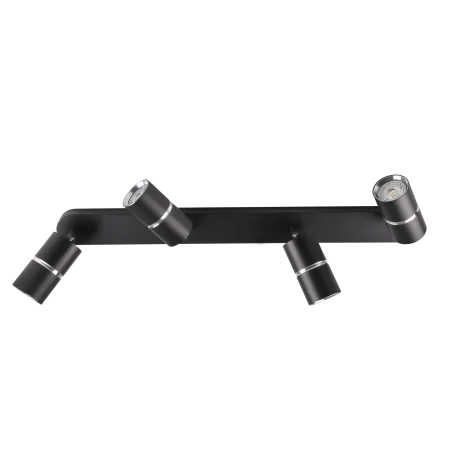 Kinkiety-do-salonu - czarna lampa ścienno-sufitowa bamboo 4xgu10 324603 polux 