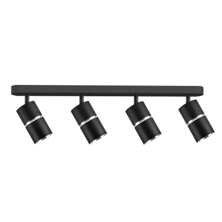 Kinkiety-do-salonu - czarna lampa ścienno-sufitowa bamboo 4xgu10 324603 polux 