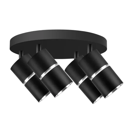 Oswietlenie-sufitowe - czarny plafon bamboo 4xgu10 324610 polux 