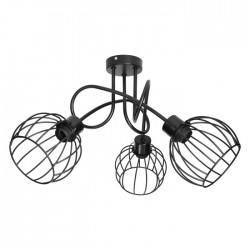 Lampy-sufitowe - industrialna lampa sufitowa czarna e27 3x60w marbella ad-ld-6351be27m orno