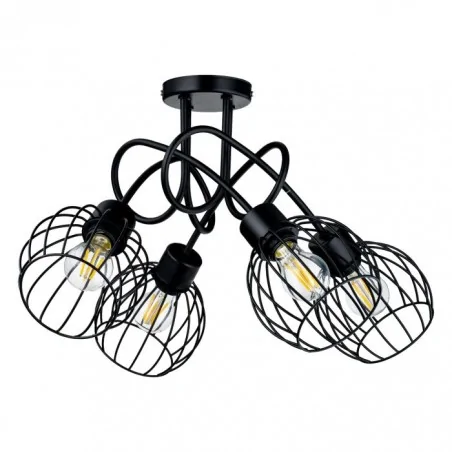 Lampy-sufitowe - poczwórna lampa sufitowa ażurowa 4x60w e27 marbella ad-ld-6352be27m orno 