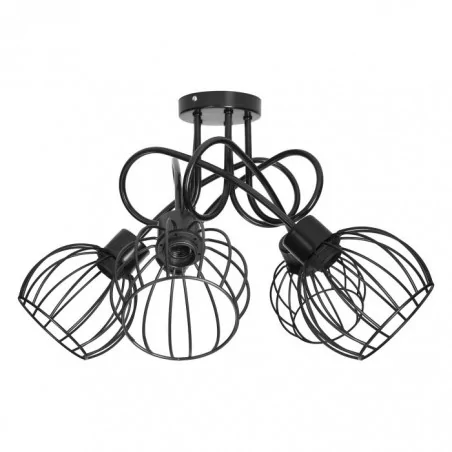 Lampy-sufitowe - czarna lampa sufitowa industrialna 5x60w e27 marbella ad-ld-6353be27m orno 