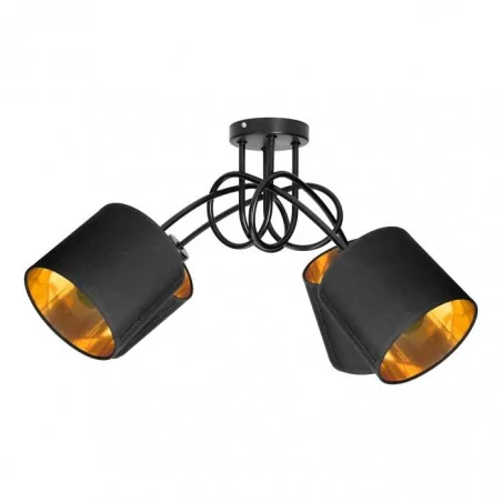 Lampy-sufitowe - czarna lampa wisząca poczwórna e27 60w vigo ad-ld-6356be27t orno 
