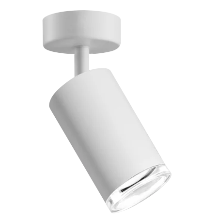 Kinkiety-do-salonu - biała lampa ścienno-sufitowa z ruchomym kloszem turyn gu10 ip44 324788 polux 