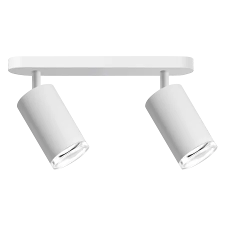 Kinkiety-do-salonu - biała lampa ścienno-sufitowa turyn 2xgu10 ip44 324795 polux 