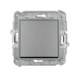 Wlaczniki-i-przyciski-dzwonkowe - przycisk pojedynczy zwierny bez piktogramu srebrny metalik icon 7iwp-4.1 karlik