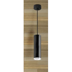 Oswietlenie-sufitowe - czarna lampa wisząca turyn gu10 ip44 324757 polux 