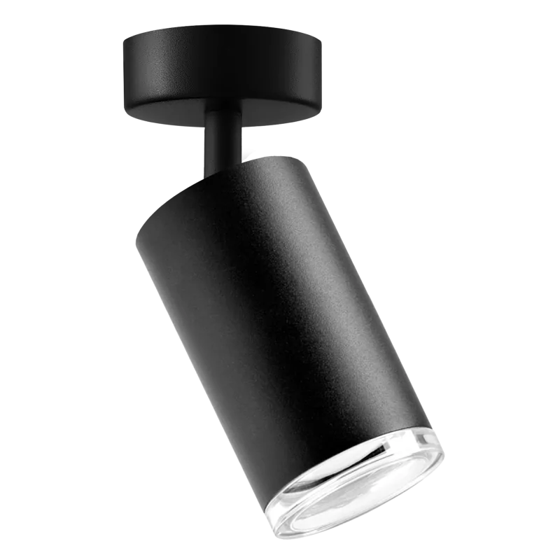 Kinkiety-do-salonu - czarna lampa ścienno-sufitowa z ruchomym kloszem turyn gu10 ip44 324702 polux firmy POLUX GOLDLUX 