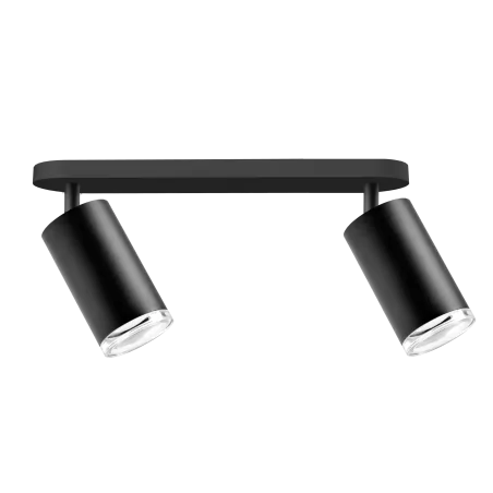 Kinkiety-do-salonu - czarna lampa ścienno-sufitowa turyn 2xgu10 ip44 324719 polux 