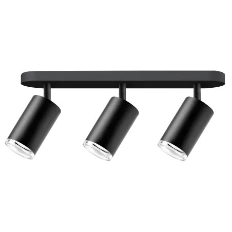 Kinkiety-do-salonu - czarna lampa ścienno-sufitowa turyn 3xgu10 ip44 324726 polux 