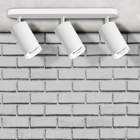 Kinkiety-do-salonu - biała lampa ścienno-sufitowa turyn 3xgu10 ip44 324801 polux 