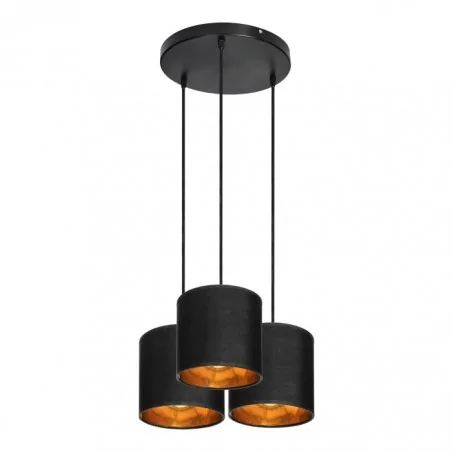 Lampy-sufitowe - okrągłe oświetlenie wiszące 3x60w e27 neva ad-ld-6365be27t orno 