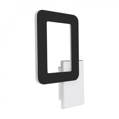 Kinkiety-do-salonu - dekoracyjny kinkiet led 12w czarny/biały z neutralnym światłem hop led d 04183 ideus 