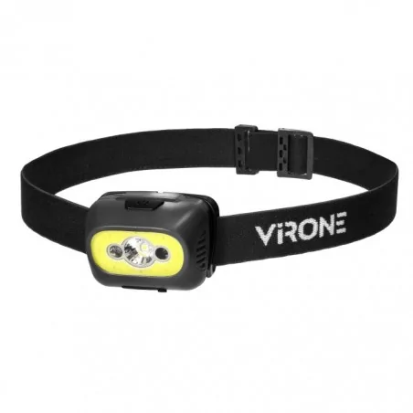 Latarki-czolowe - latarka czołowa led cob z czujnikiem ruchu akumulatorowa czarna lt-13/b orno 