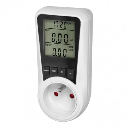 Liczniki-jednofazowe - dwutaryfowy watomierz z dużym wyświetlaczem lcd i akumulatorem em-5 orno 