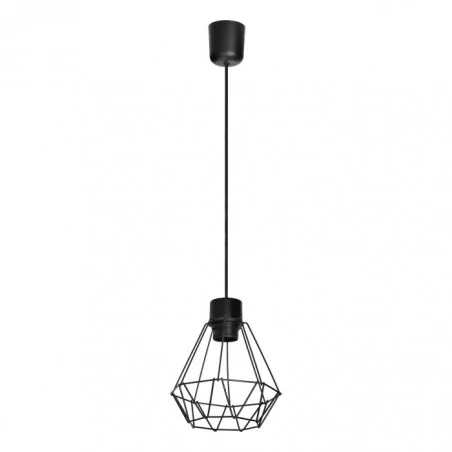 Lampy-sufitowe - lampa sufitowa industrialna czarna e27 1x60w cubo ad-ld-6379be27m orno 