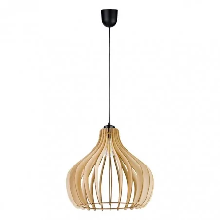 Lampy-sufitowe - drewniana lampa wisząca e27 60w yasin ad-ld-6380be27d orno 