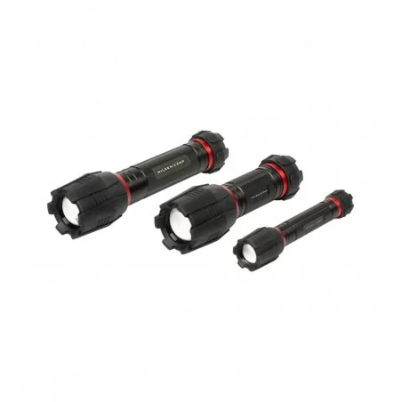 Latarki-led - czarna latarka led zoom pro 3w 300lm nc0018 nilsen 