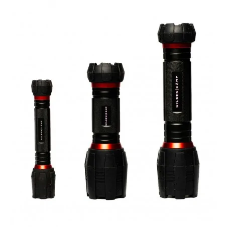 Latarki-led - czarna latarka led zoom pro 3w 300lm nc0018 nilsen 