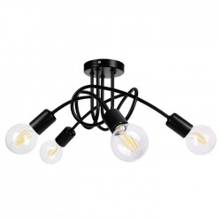 Lampy-sufitowe - lampa sufitowa poczwórna loftowa e27 4x60w malaga ad-ld-6402be27m orno
