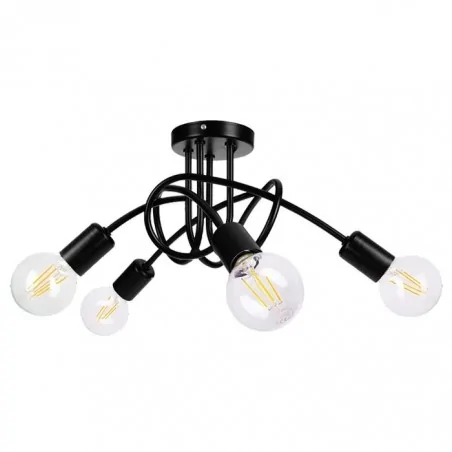 Lampy-sufitowe - lampa sufitowa poczwórna loftowa e27 4x60w malaga ad-ld-6402be27m orno 