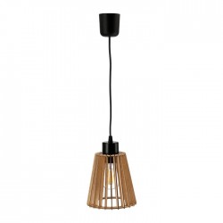 Lampy-sufitowe - drewniana lampa sufitowa czarna e27 60w delos ad-ld-6407be27d orno