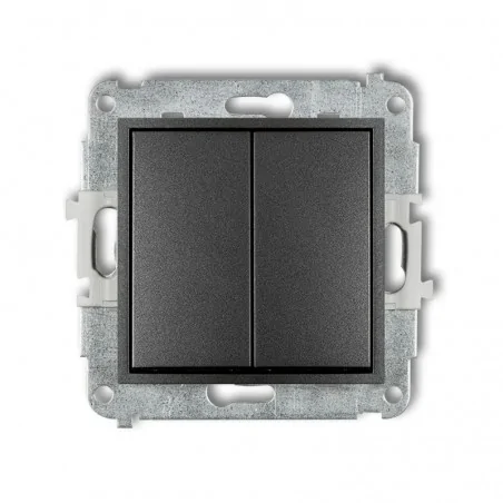 Wlaczniki-i-przyciski-dzwonkowe - przycisk podwójny zwierny bez piktogramu grafitowy icon 11iwp-44.1 karlik 