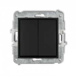 Wlaczniki-i-przyciski-dzwonkowe - przycisk podwójny zwierny bez piktogramu czarny mat icon 12iwp-44.1 karlik