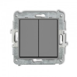 Wlaczniki-i-przyciski-dzwonkowe - przycisk podwójny zwierny bez piktogramu szary mat icon 27iwp-44.1 karlik